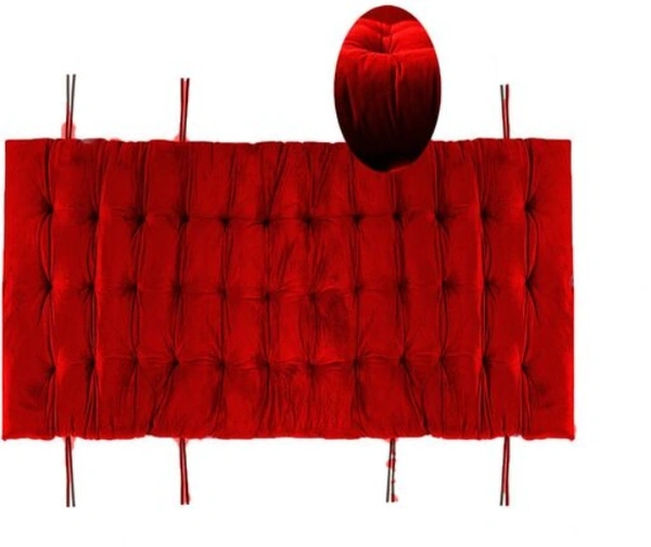  Mom's Moon  Soft Velvet Chair Pad/Chair Cushion for Rocking Chair /Office/ Home in Outdoor and Indoor /Resting on Floor Set of 1 ( 18 x 50 Inch Red ) -  Red, Velvet, Pack of1